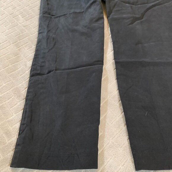 H&M Womens 10 Chino Pants Black Straight Leg High Rise Stretch Work Uniform - Picture 11 of 13